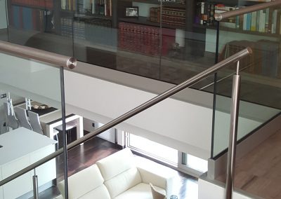 Barana interior vidre i acer inoxidable